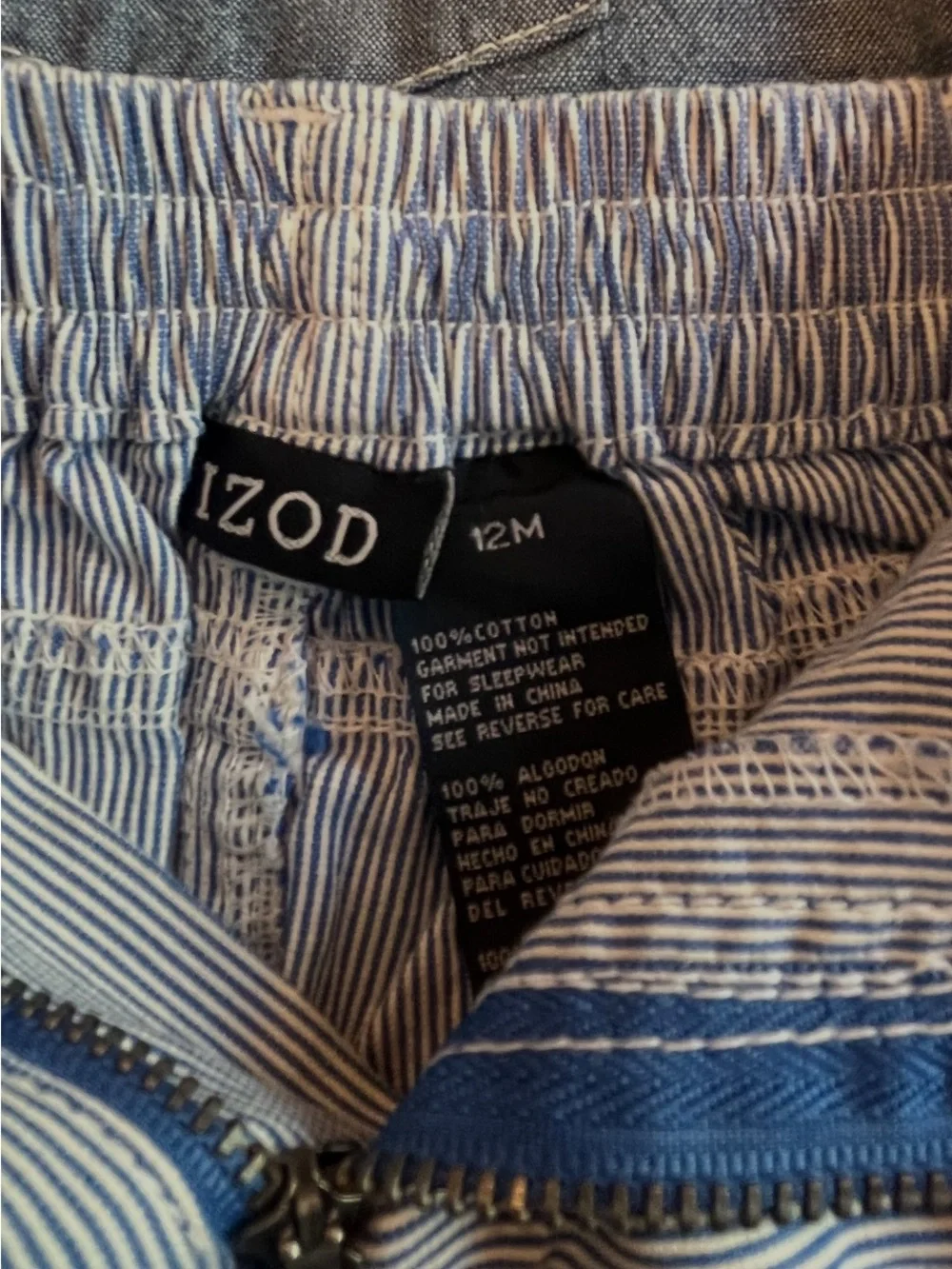 All items are size 12. (2 shirts, 1 Carters multi colored jumper & IZOD jeans.) - Picture 4 of 6